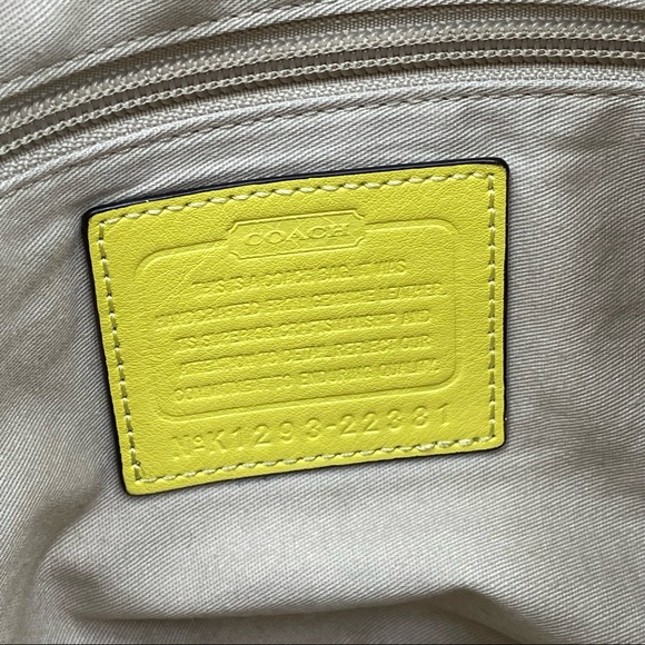 Coach Legacy Courtney Slim Convertible 22831 Yellow Leather Hobo Bag - Picture 16 of 16